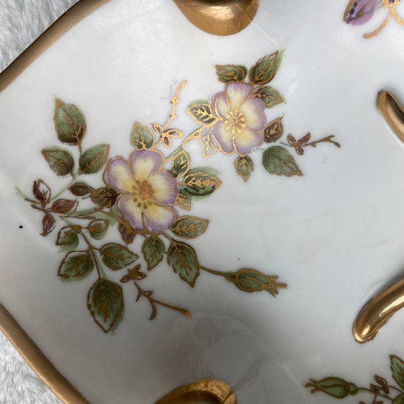 Vintage Ardalt Lenwile Hand Painted Lemon Server Nut Candy Trinket Dish Catchall - Picture 9 of 11